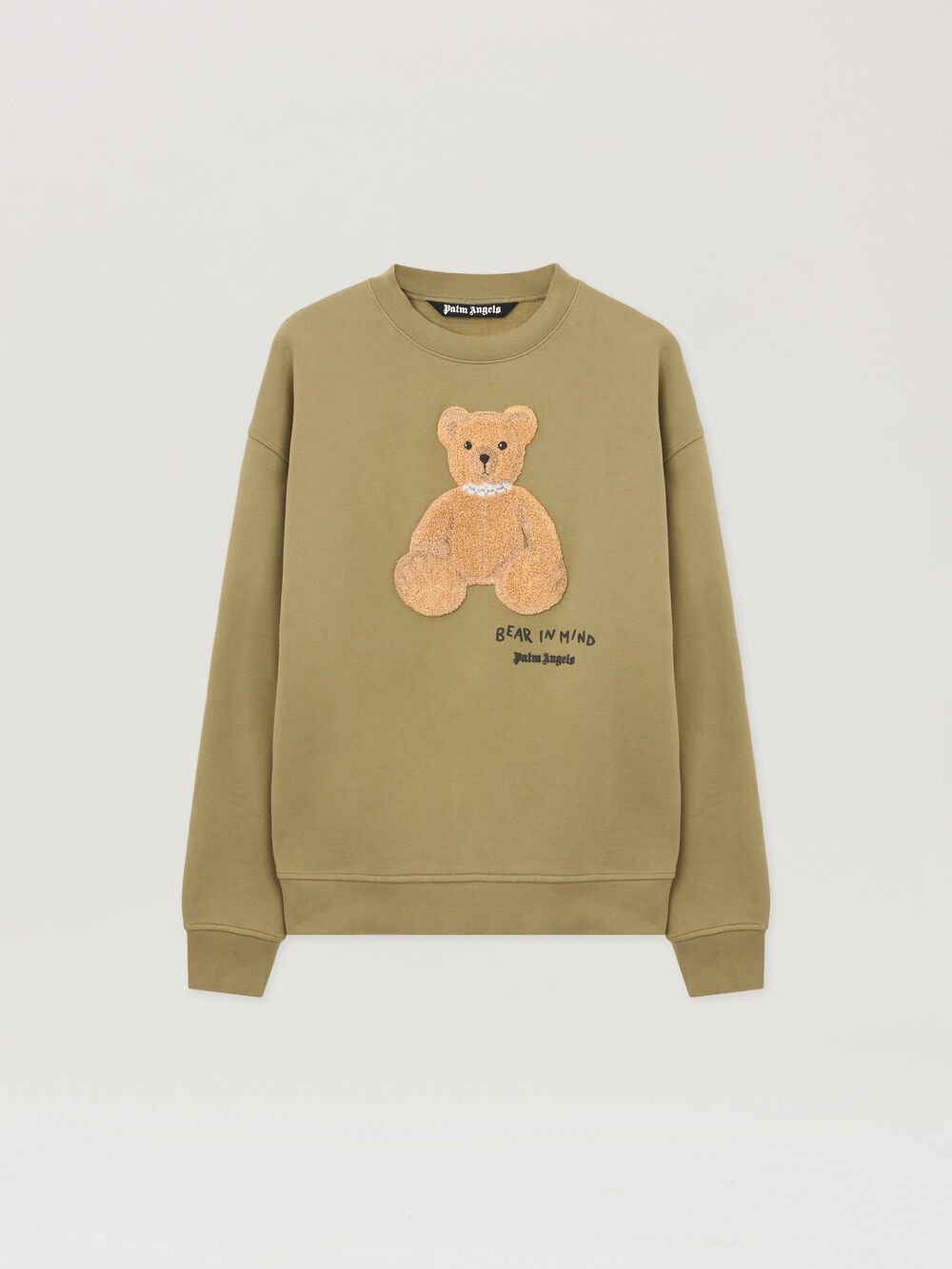 Bear In Mind Crewneck Sweatshirt in ARMY GREEN - BROWN for Men