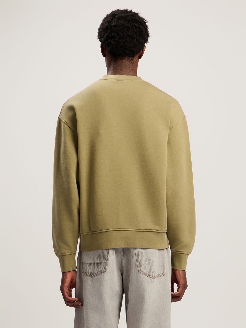 Bear In Mind Crewneck Sweatshirt in ARMY GREEN - BROWN for Men