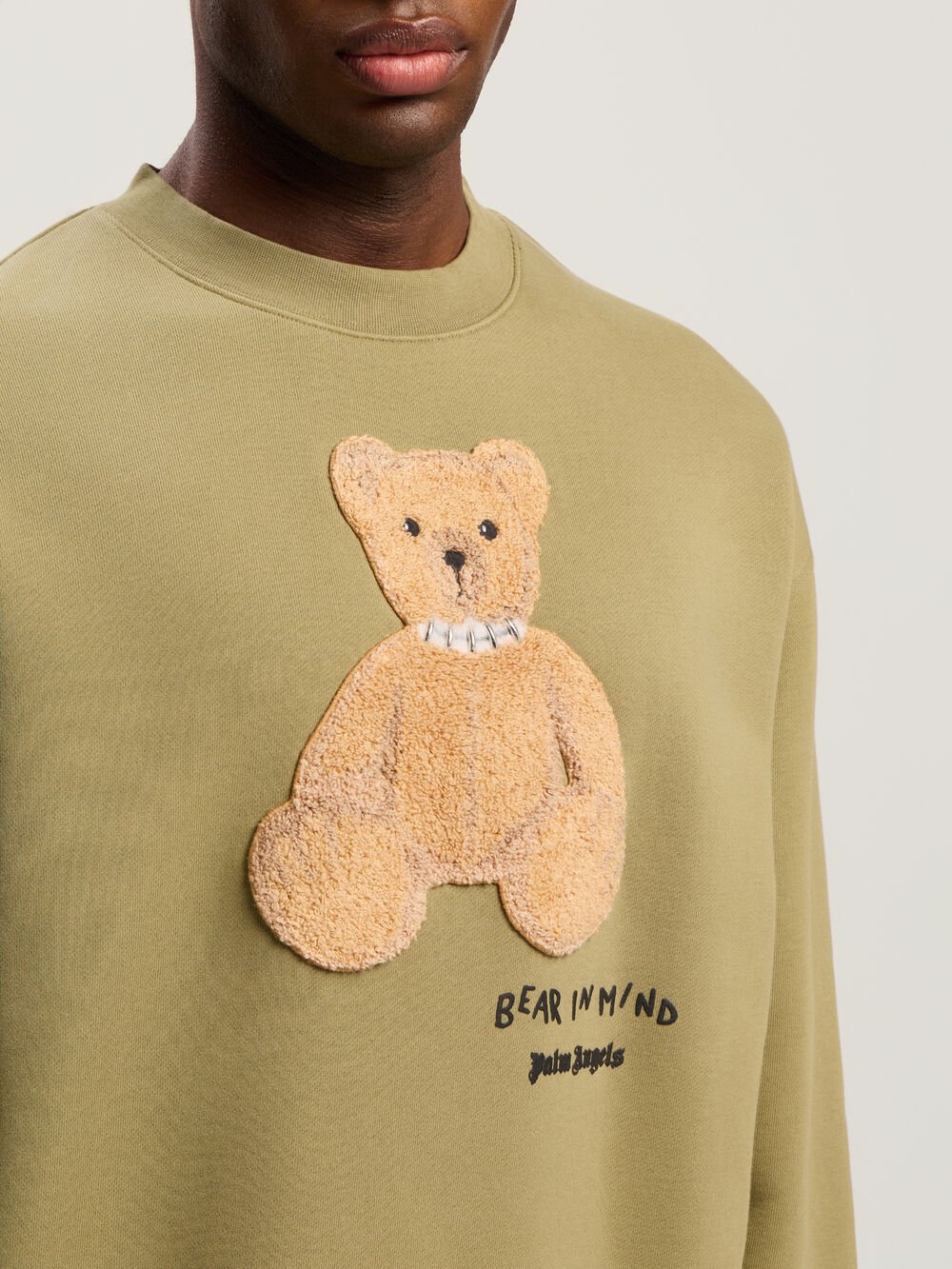 Bear In Mind Crewneck Sweatshirt in ARMY GREEN - BROWN for Men
