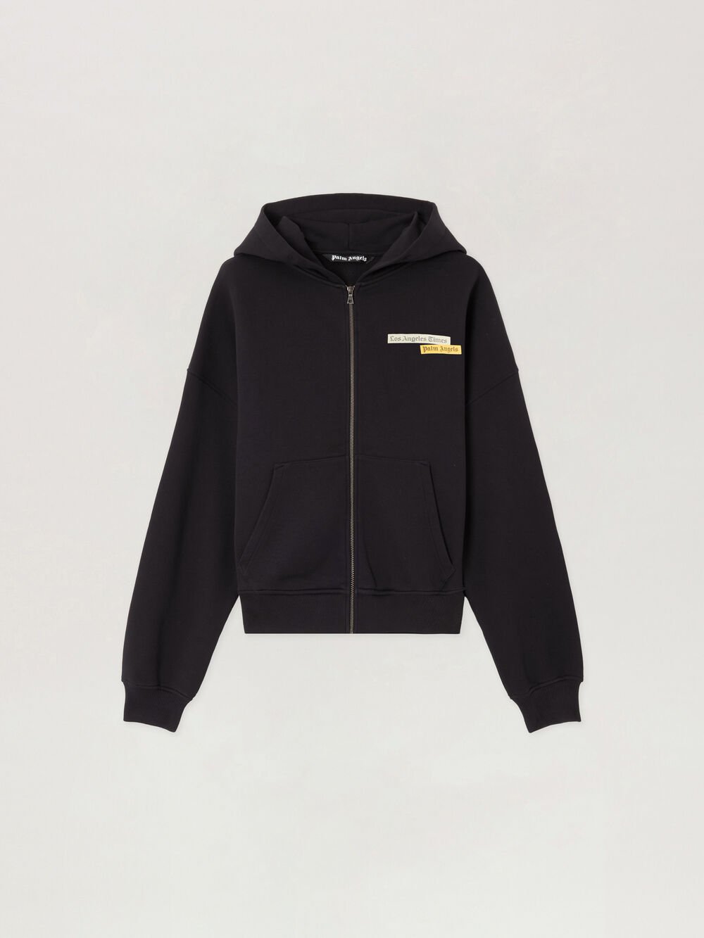 PaxLaTimes News Zip Hoodie in BLACK - OFF WHITE for Men