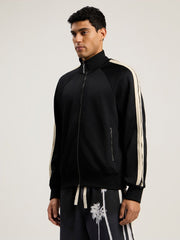 Performance Zip-Up Track Jacket in BLACK - ORANGE for Men