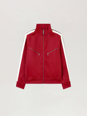 Curved Logo Zip-Up Track Jacket in RED - OFF WHITE for Men