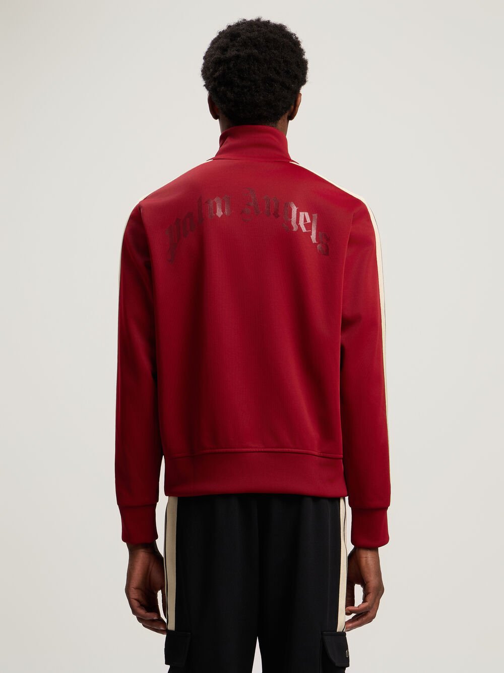 Curved Logo Zip-Up Track Jacket in RED - OFF WHITE for Men