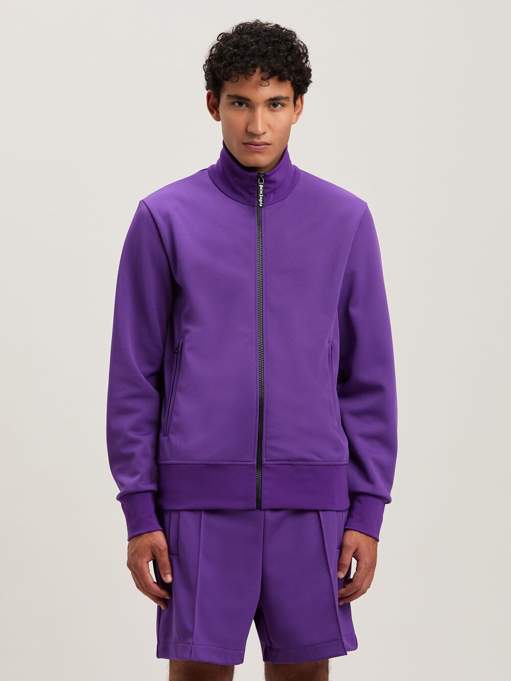 BACK CURVED LOGO TRACK JACKET PURPLE - O in PURPLE - OFF WHITE for Men