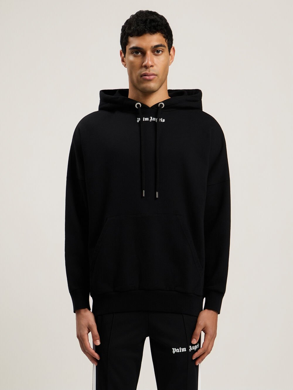 Classic Logo Over Hoodie in BLACK WHITE for Men