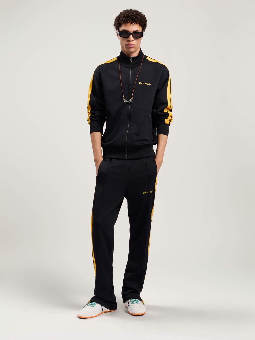 Classic Logo Track Jacket in BLACK - YELLOW for Men