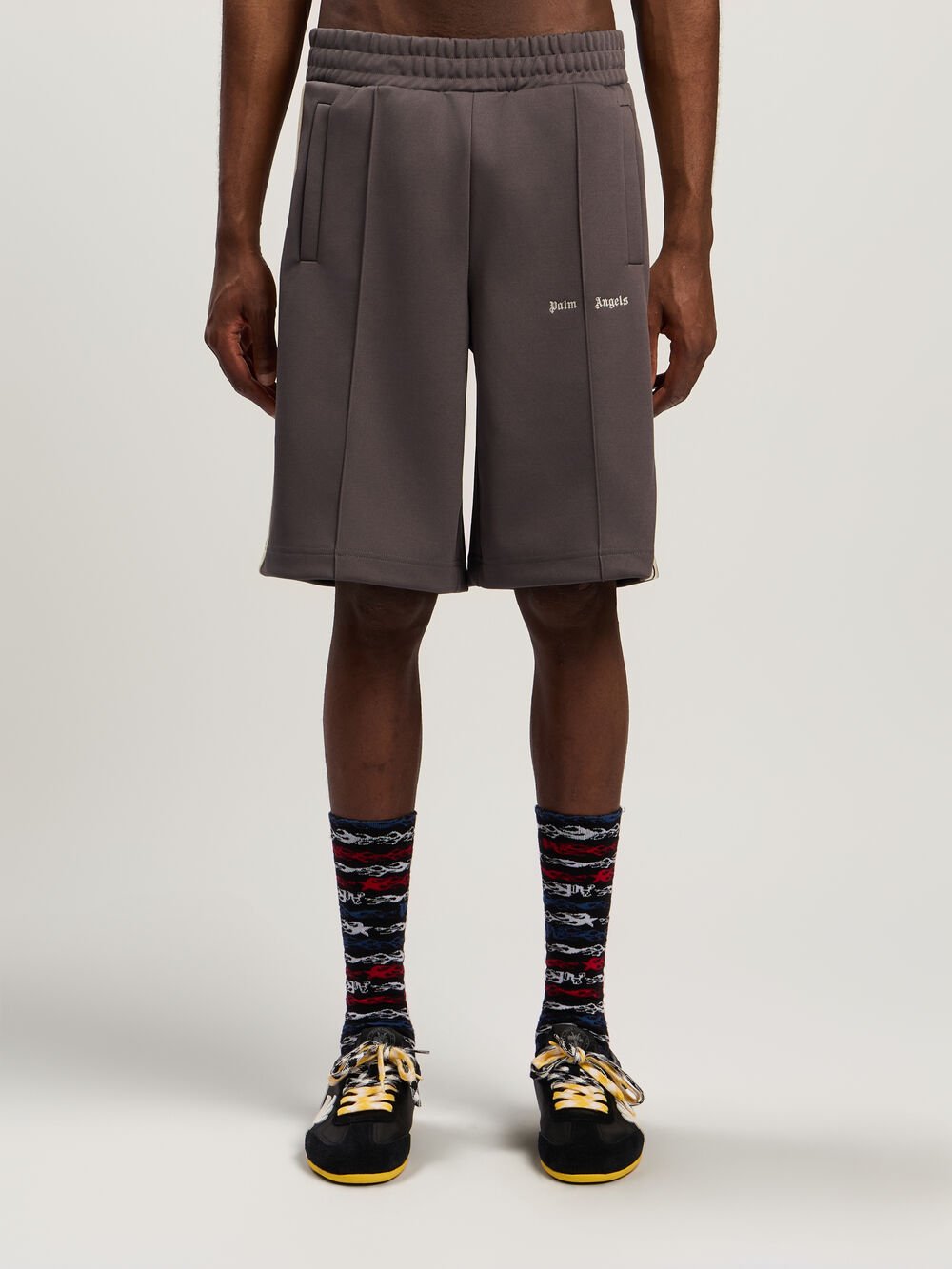 Classic Logo Track Shorts in DARK GREY - OFF WHITE for Men