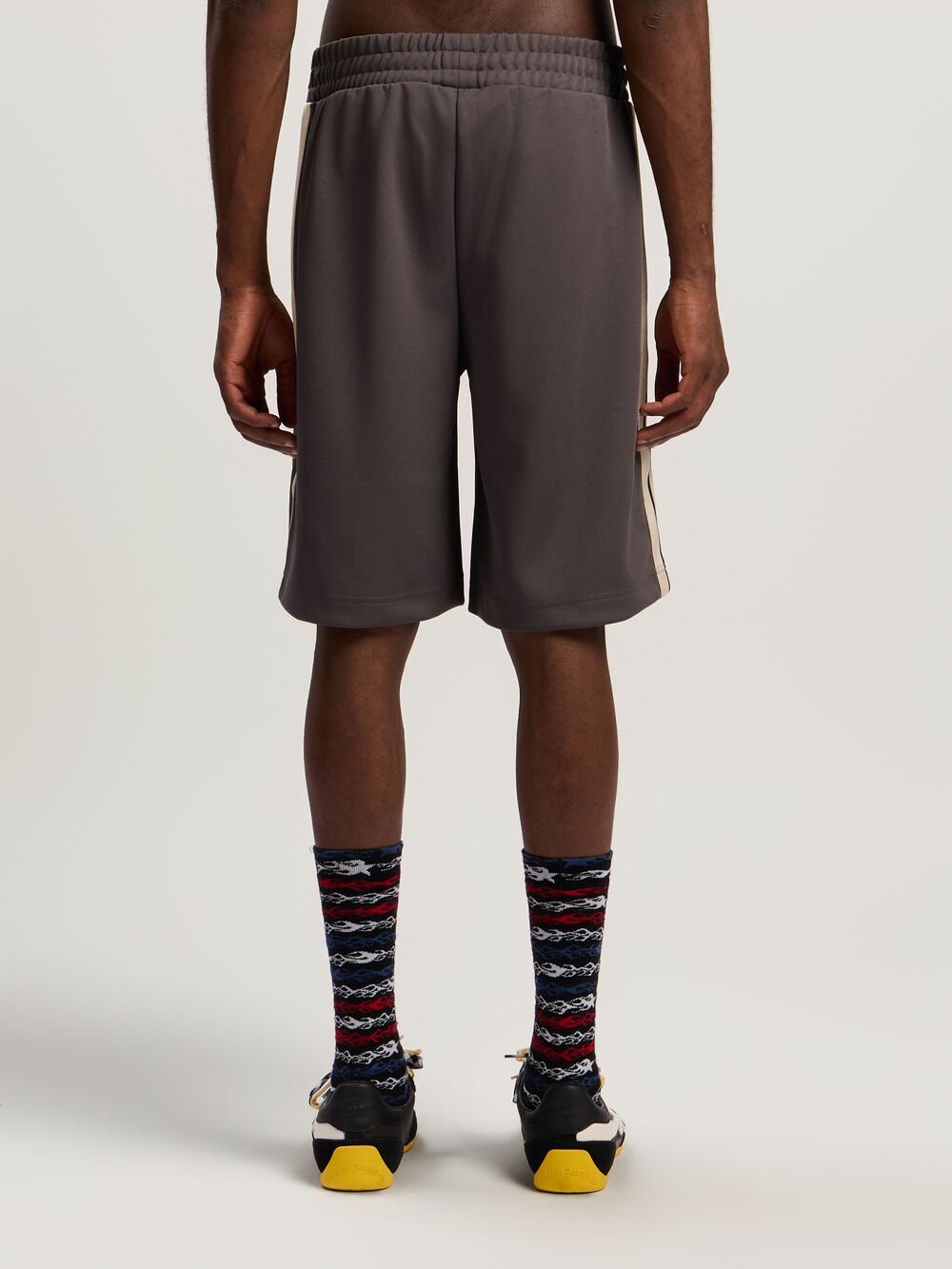 Classic Logo Track Shorts in DARK GREY - OFF WHITE for Men