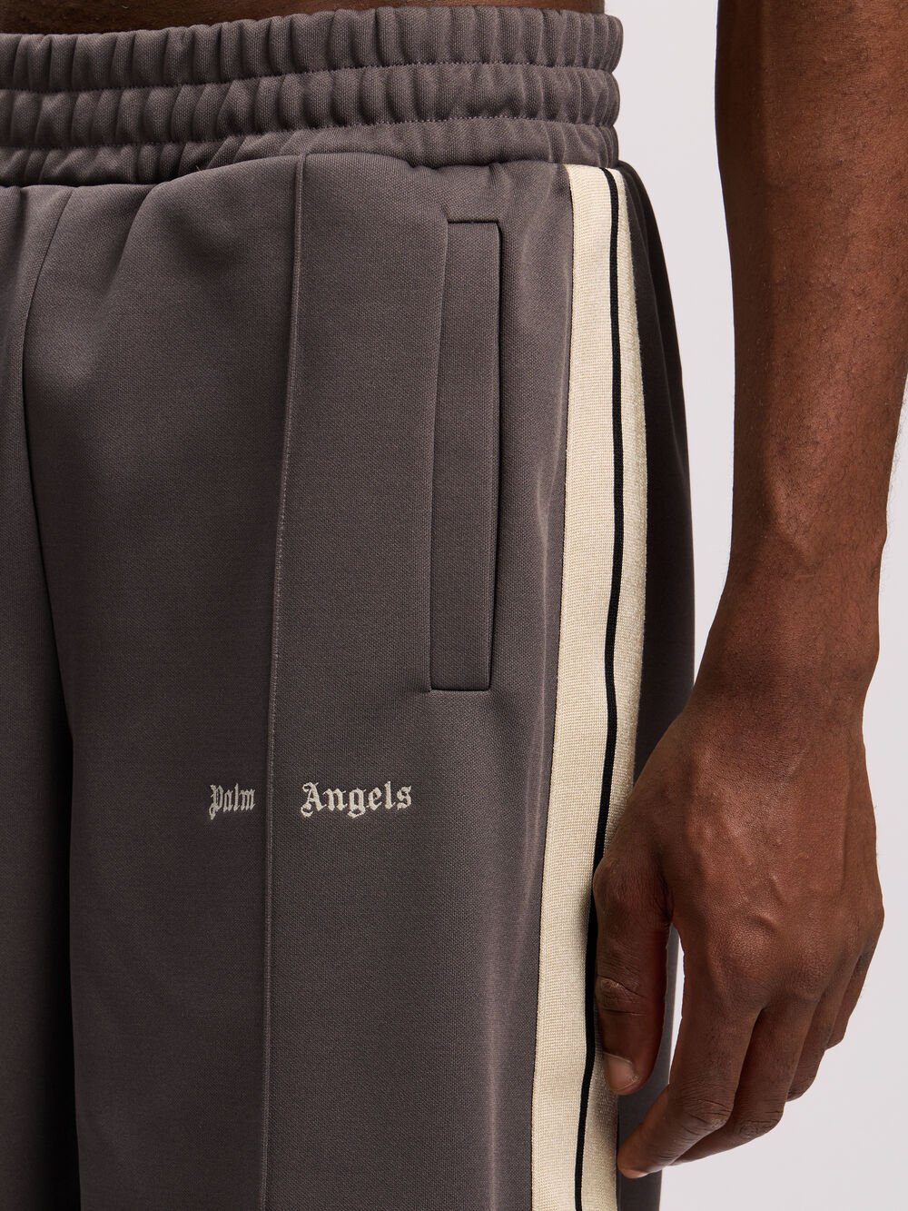 Classic Logo Track Shorts in DARK GREY - OFF WHITE for Men