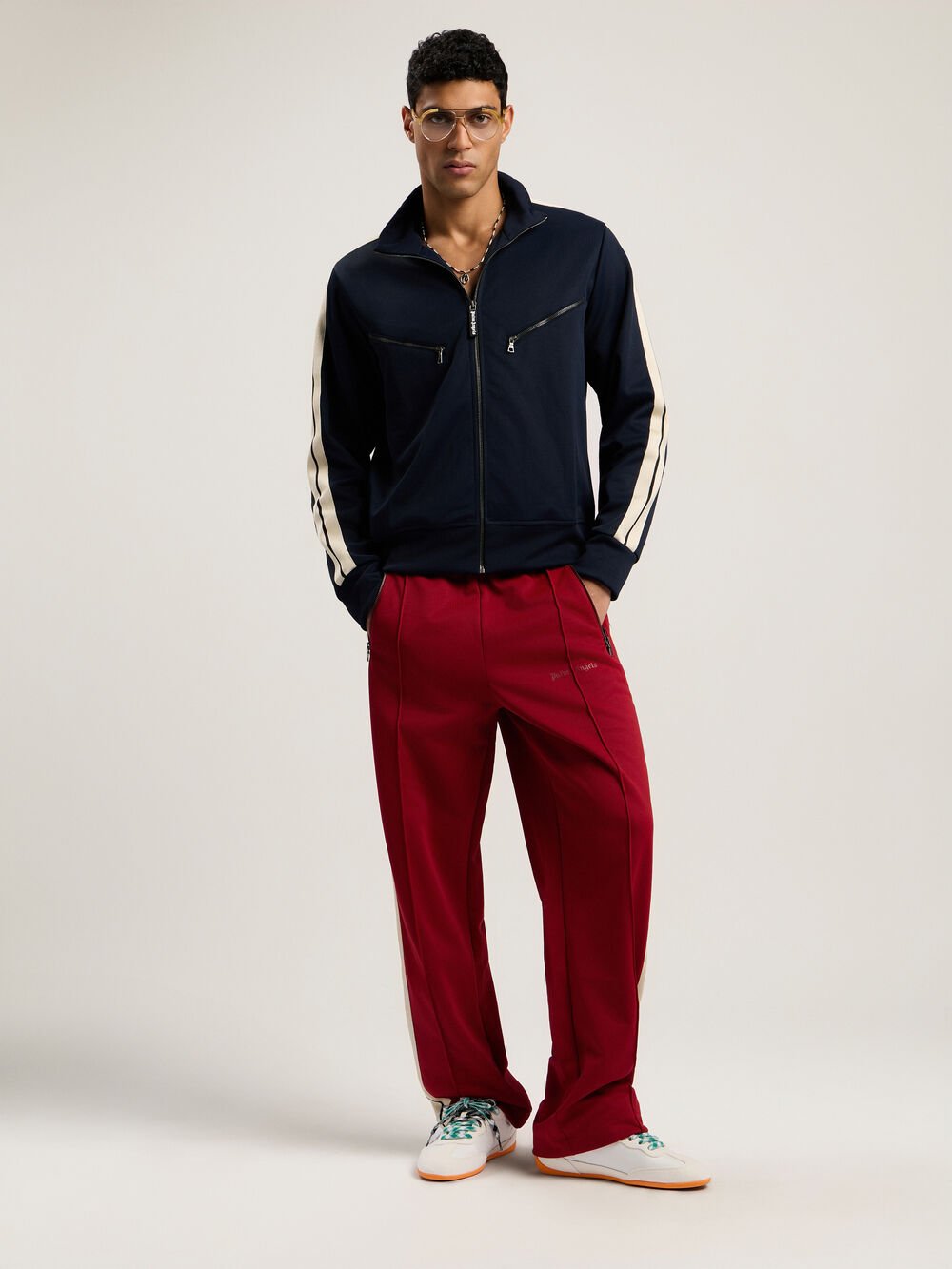 Classic Logo Zip-Up Track Pants in RED - OFF WHITE for Men