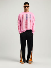 Performance Zip-Up Track Pants in BLACK - ORANGE for Men