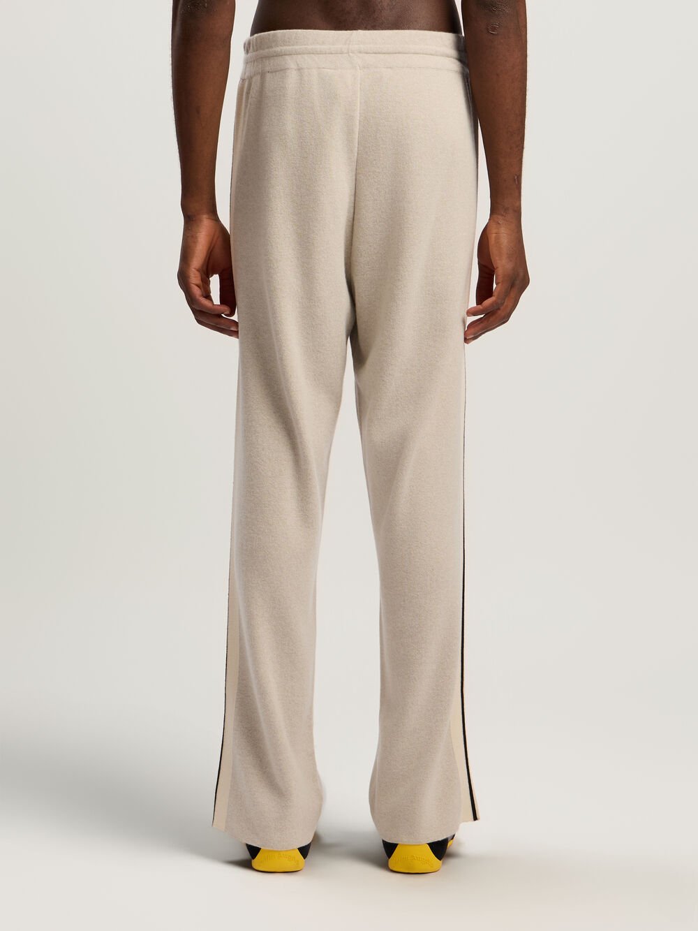 Classic Logo Knit Track Pants in LIGHT BEIGE - BLACK for Men