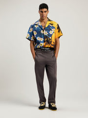 Curved Logo Track Pants in DARK GREY - OFF WHITE for Men