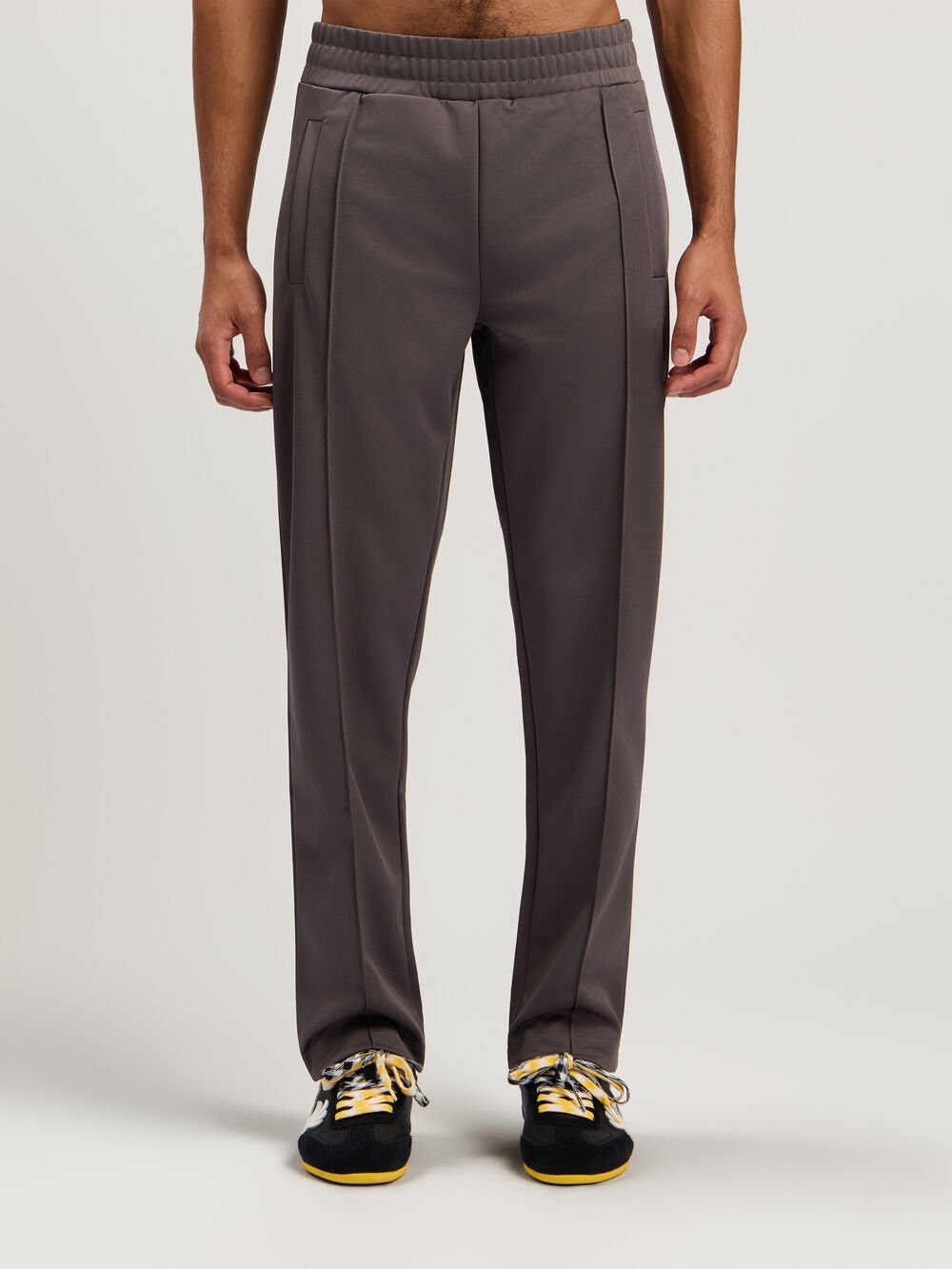 Curved Logo Track Pants in DARK GREY - OFF WHITE for Men