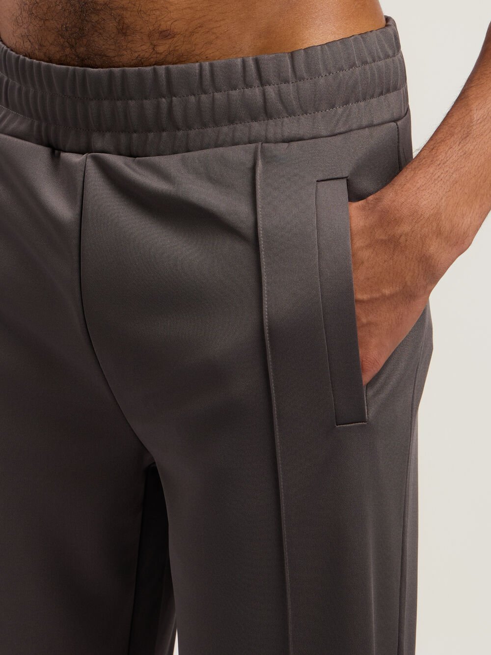 Curved Logo Track Pants in DARK GREY - OFF WHITE for Men