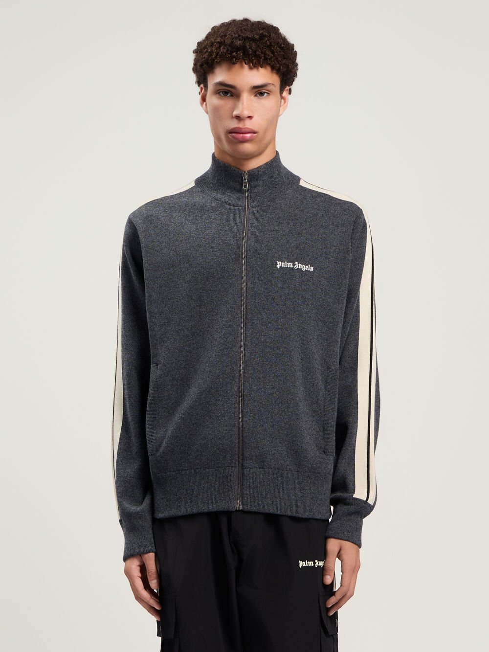 Classic Logo Knit Track Jacket in DARK GREY - OFF WHITE for Men