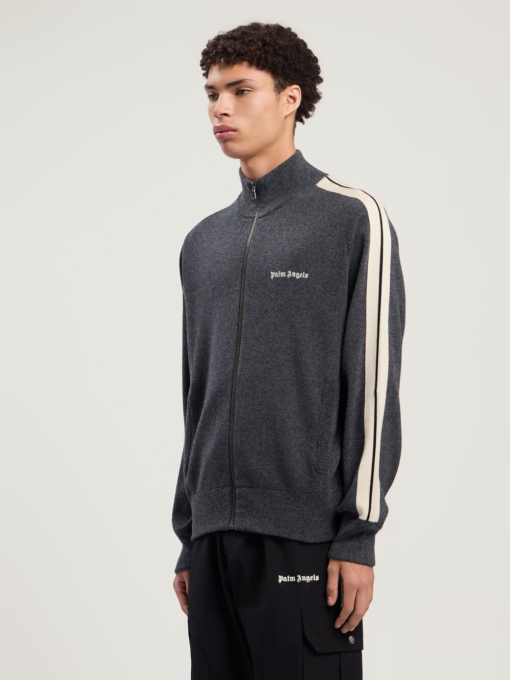 Classic Logo Knit Track Jacket in DARK GREY - OFF WHITE for Men