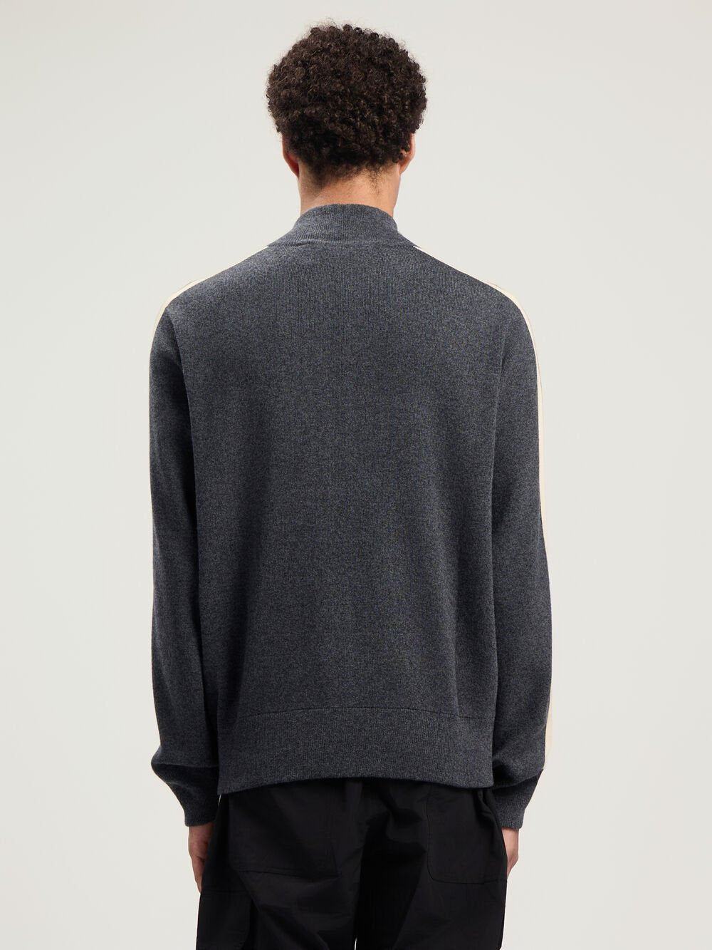 Classic Logo Knit Track Jacket in DARK GREY - OFF WHITE for Men