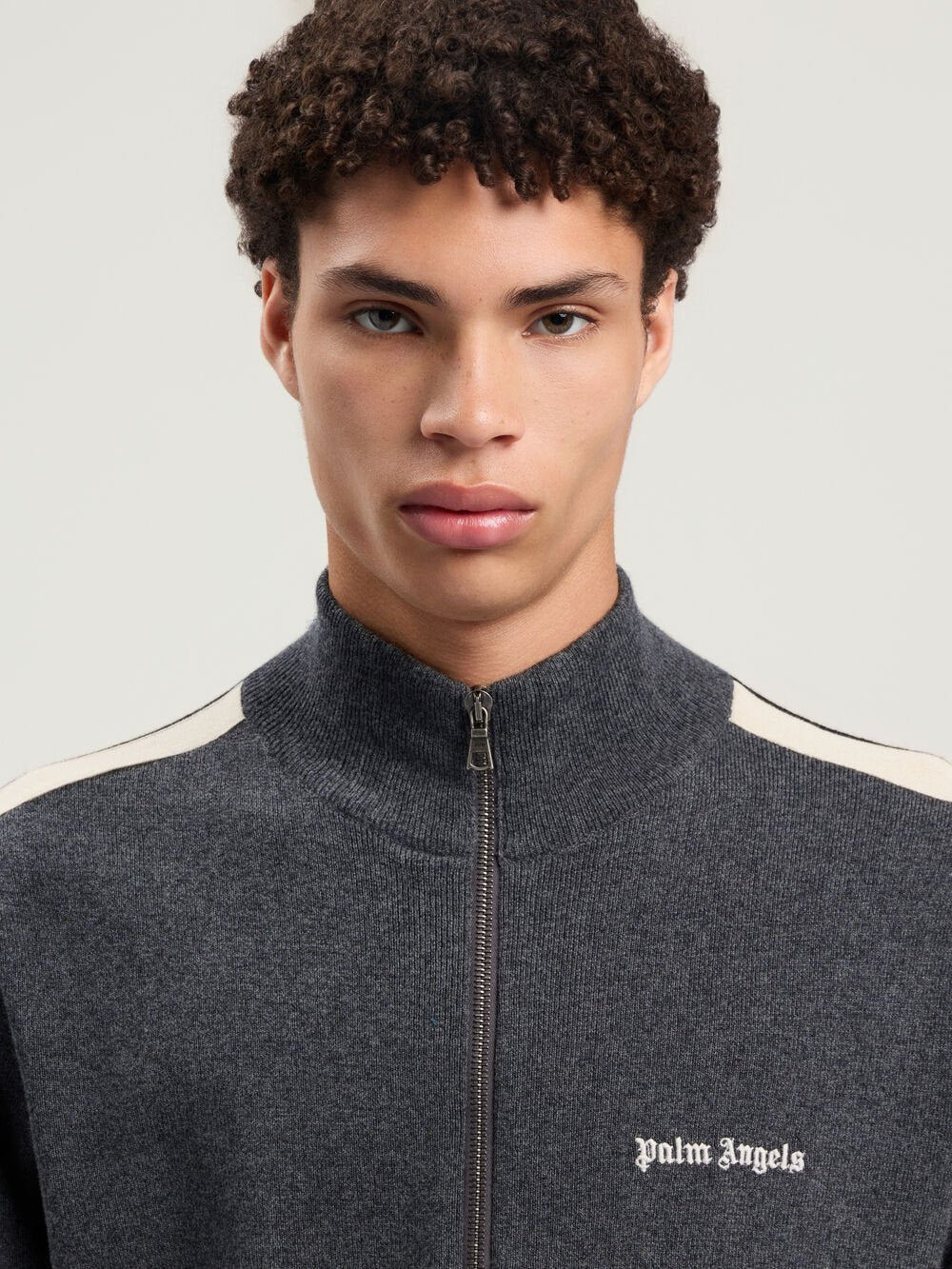 Classic Logo Knit Track Jacket in DARK GREY - OFF WHITE for Men