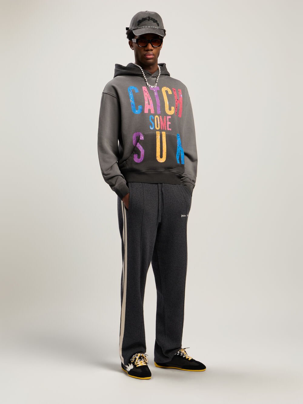 Classic Logo Knit Track Pants in DARK GREY - OFF WHITE for Men