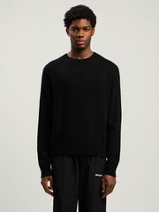 Curved Logo Sweater in BLACK - RED for Men