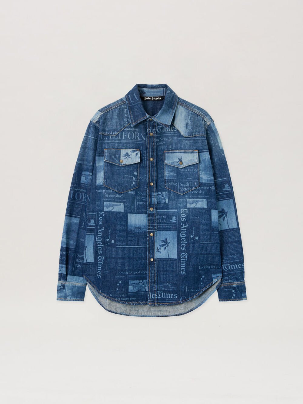 PaxLaTimes Denim Shirt in MEDIUM BLUE - DUSTY BLUE for Men