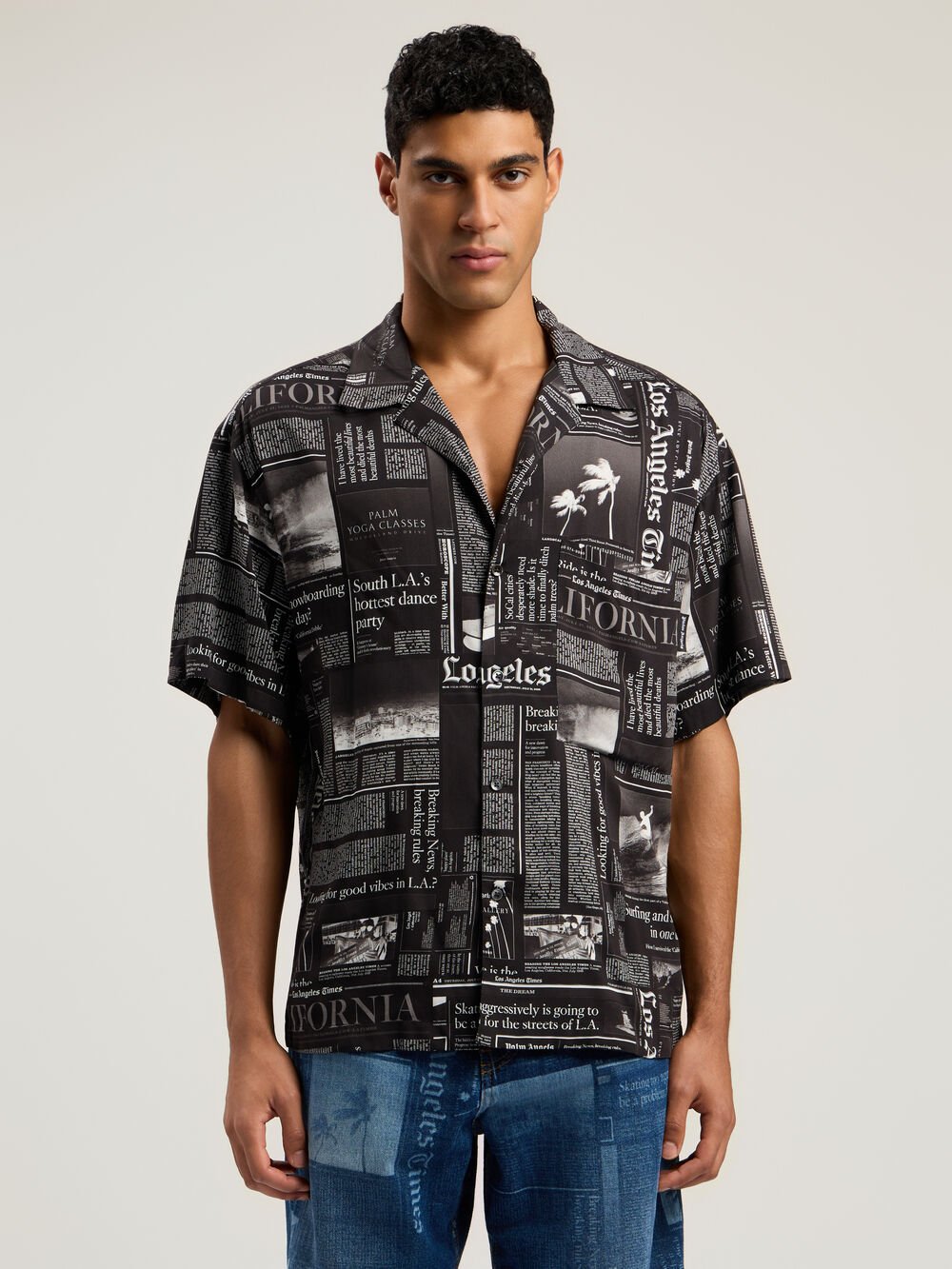PaxLaTimes News Shirt in BLACK - OFF WHITE for Men
