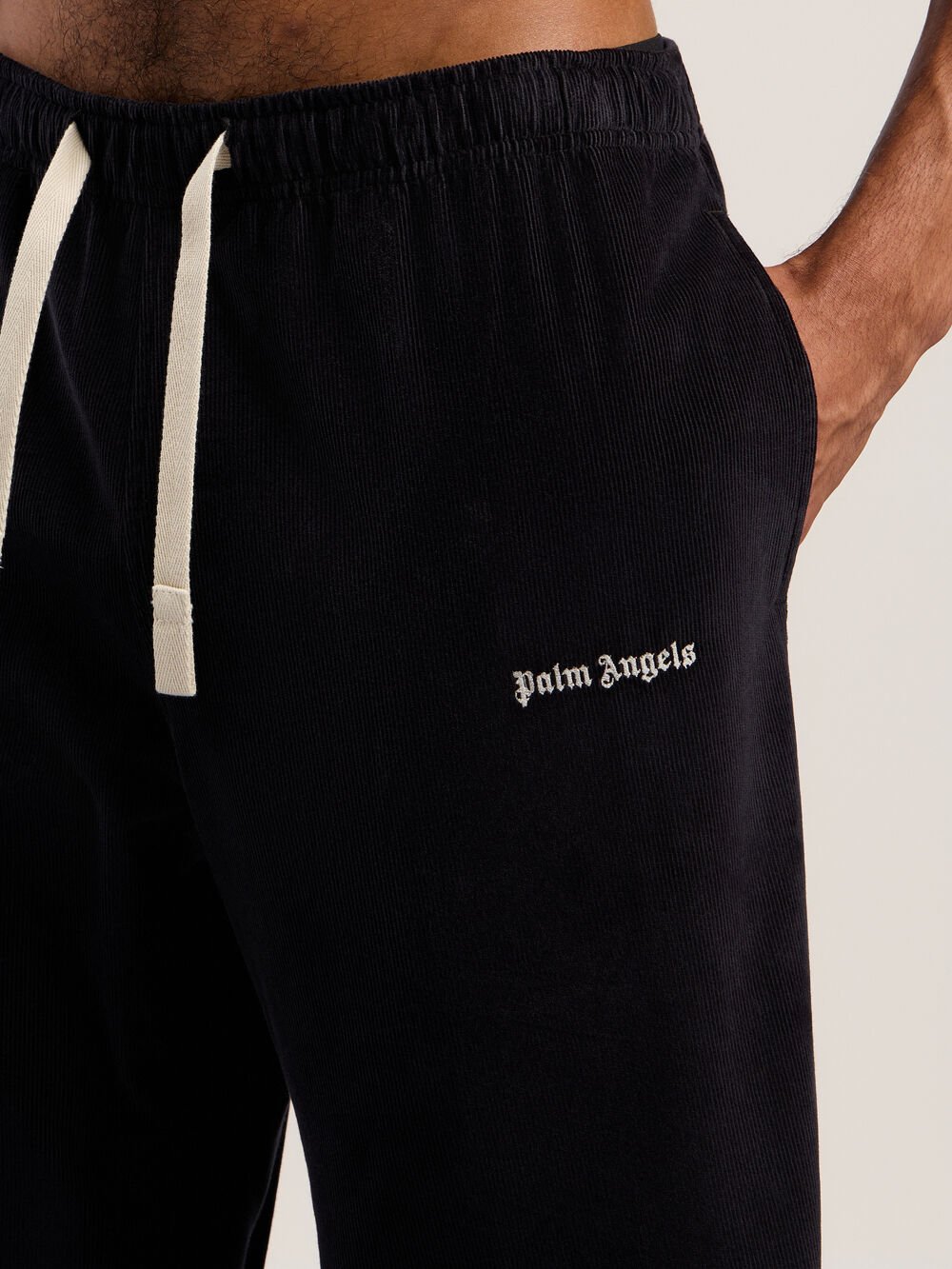 Classic Logo Cord Travel Pants in ANTHRACITE - OFF WHITE for Men