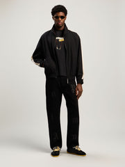 Logo Patch Straight Jeans in BLACK - BLACK for Men