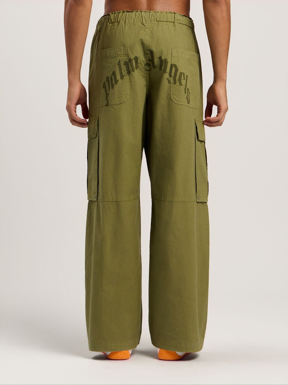 Curved Logo Cargo Pants in ARMY GREEN - DARK GREEN for Men