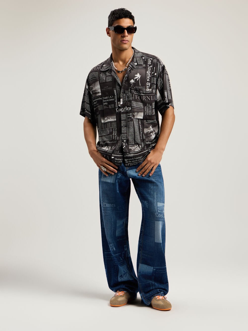 PaxLaTimes Denim Pants in MEDIUM BLUE - DUSTY BLUE for Men