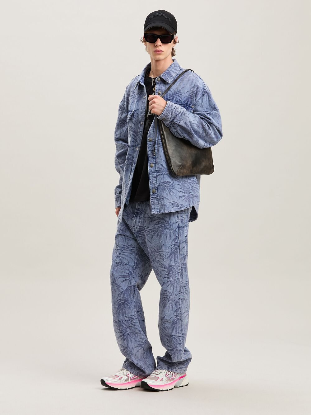 PALMS JACQUARD STRAIGHT 5 PKT LIGHT BLUE in LIGHT BLUE - LIGHT BLUE for Men