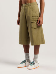 Military Patch Bermuda Shorts in ARMY GREEN - MULTICOLOR for Men