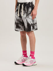 BLACK BLUEPRINT PALMS SHORTS BLACK - OFF in BLACK - OFF WHITE for Men