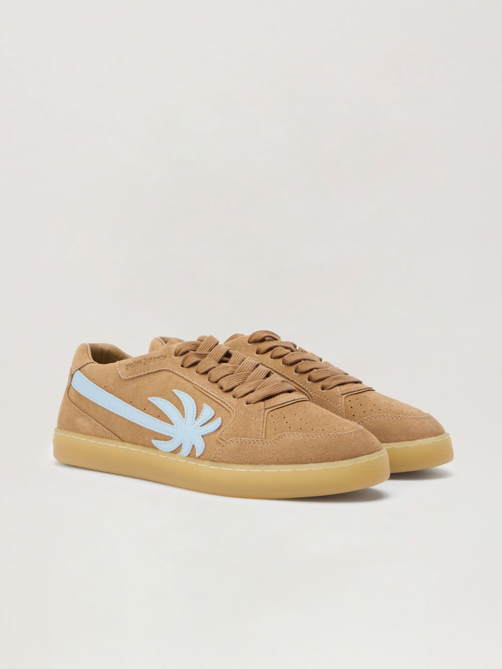 New Palm 1 Suede Sneakers in CARAMEL - BABY BLUE for Men