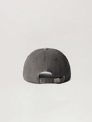 Curved Logo Distressed Cap in ANTHRACITE - BLACK for Men