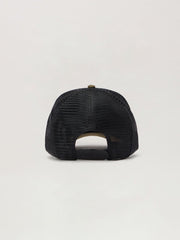 Spray Logo Trucker Cap in ARMY GREEN - BLACK for Men