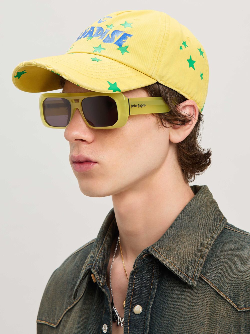 PARADISE PALM CAP in YELLOW - BLUE for Men