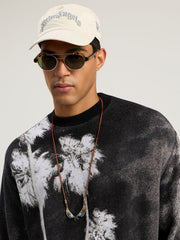 Wings Cord Necklace in SILVER - BROWN for Men