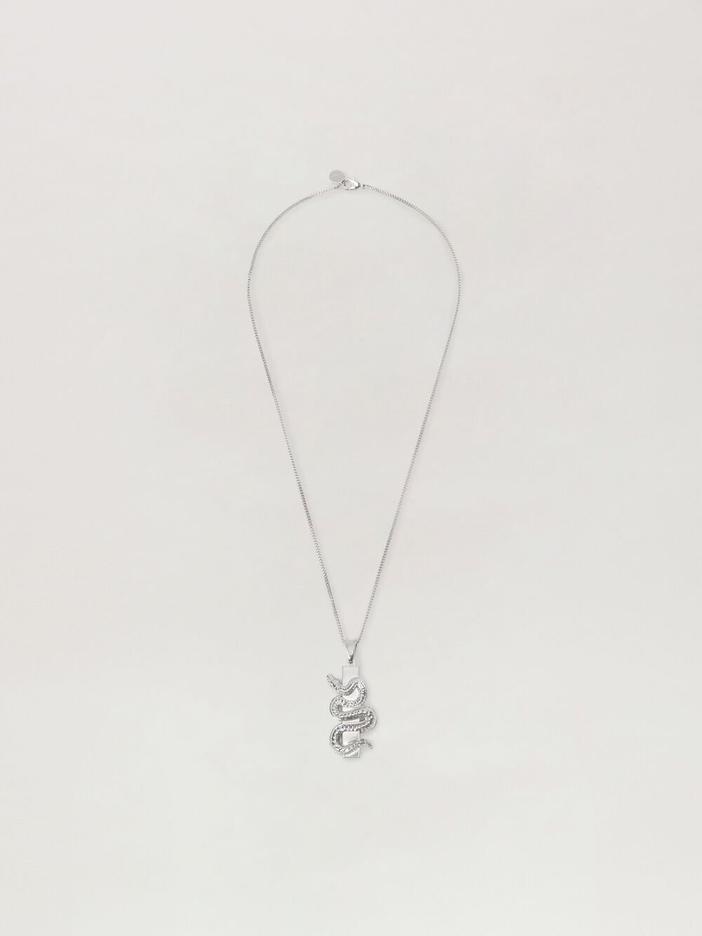 Snake Box Logo Necklace in SILVER - SILVER for Men