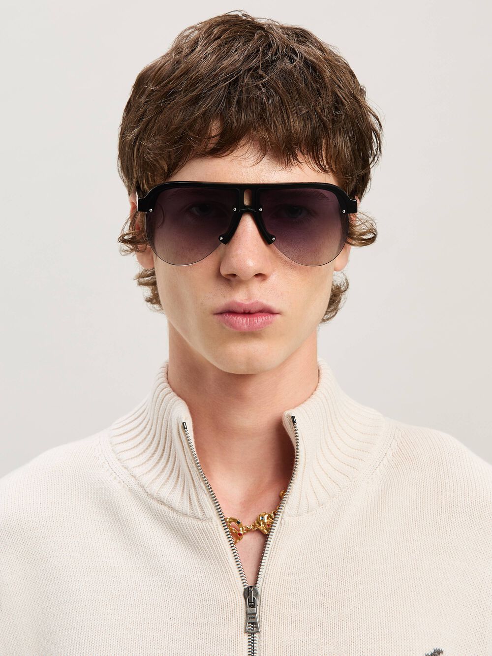 TRINITY SUNGLASSES in BLACK - GREY MELANGE for Men