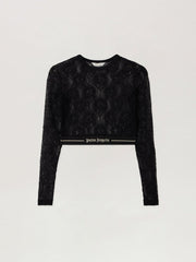 Classic Logo Lace Top in BLACK - BLACK for Women
