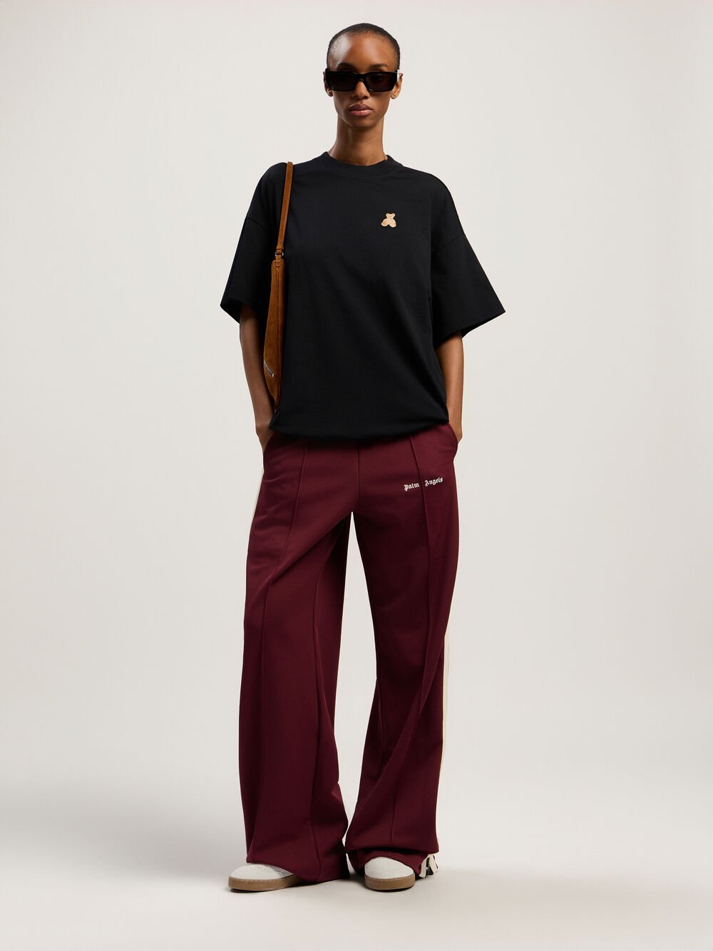 Bear In Mind Loose Tee in BLACK - BROWN for Women