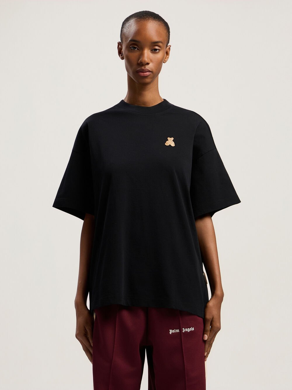 Bear In Mind Loose Tee in BLACK - BROWN for Women