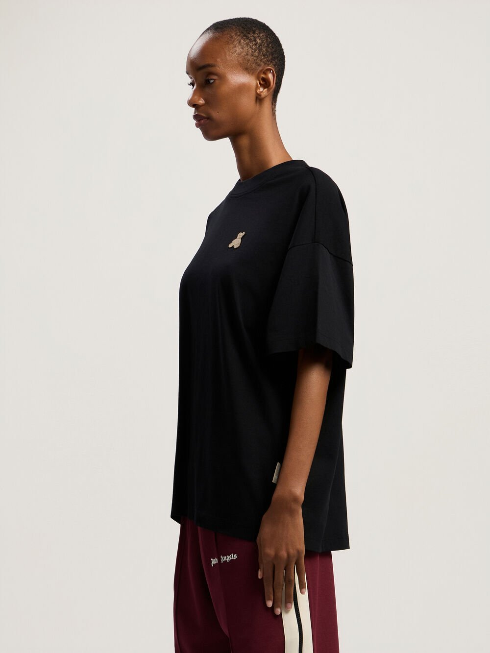 Bear In Mind Loose Tee in BLACK - BROWN for Women