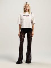 PaxLaTimes Cropped Tee in OFF WHITE - MULTICOLOR for Women
