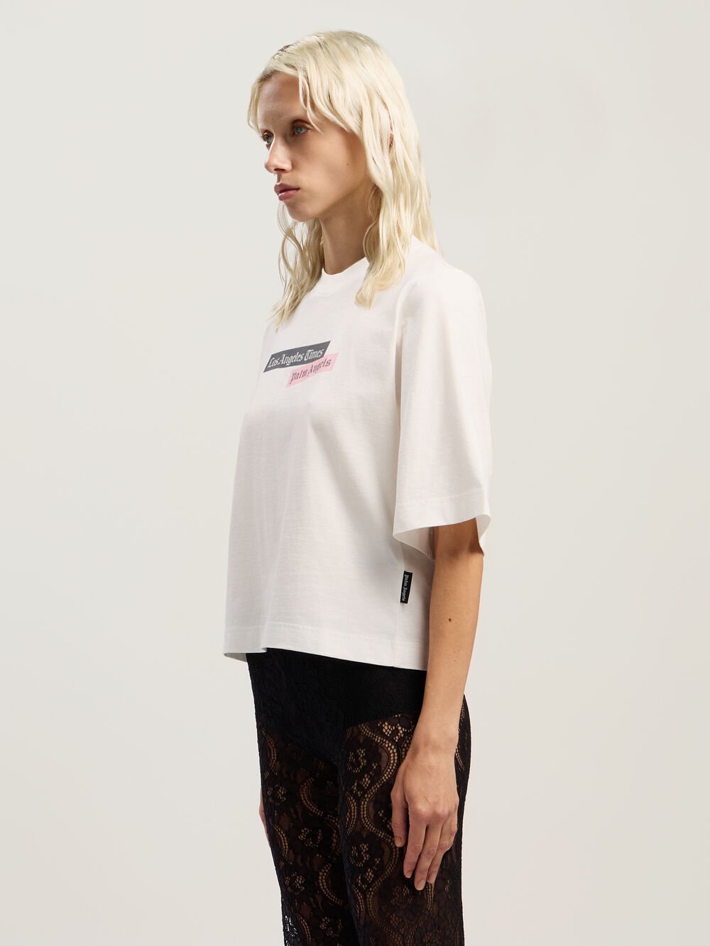 PaxLaTimes Cropped Tee in OFF WHITE - MULTICOLOR for Women