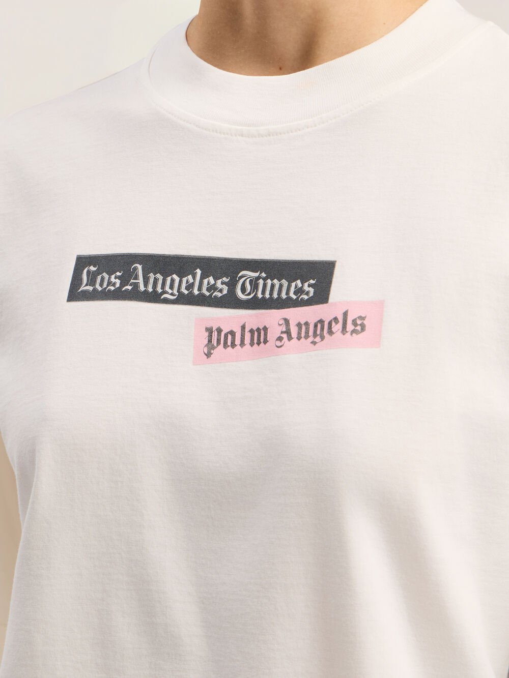 PaxLaTimes Cropped Tee in OFF WHITE - MULTICOLOR for Women