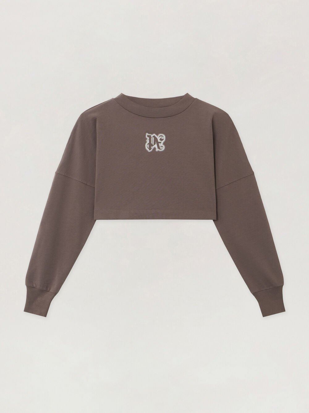 Classic Logo Crop Top in DARK GREY - OFF WHITE for Women