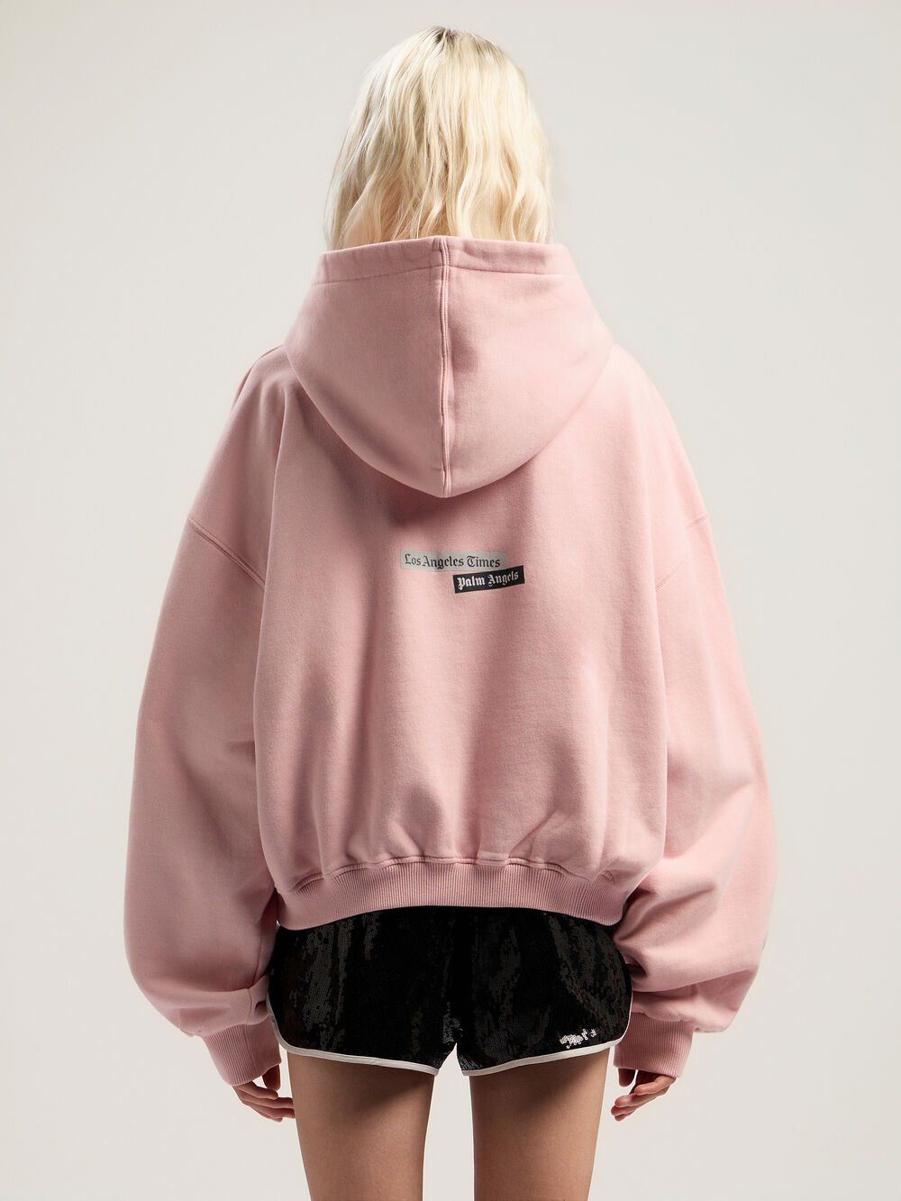 PaXLaTimes Quote Crop Hoodie in PINK - MULTICOLOR for Women